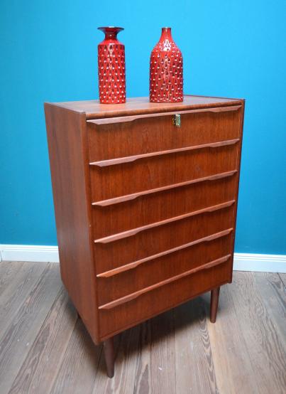 Hochkommode Danish Teak Design 70er ART.NR.13K
