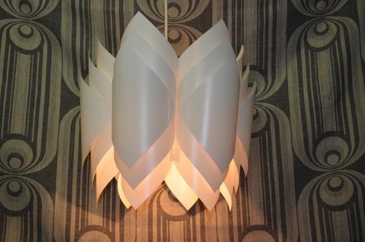 Lamellenlampe aus D&auml;nemark 60er Jahre Mid Century